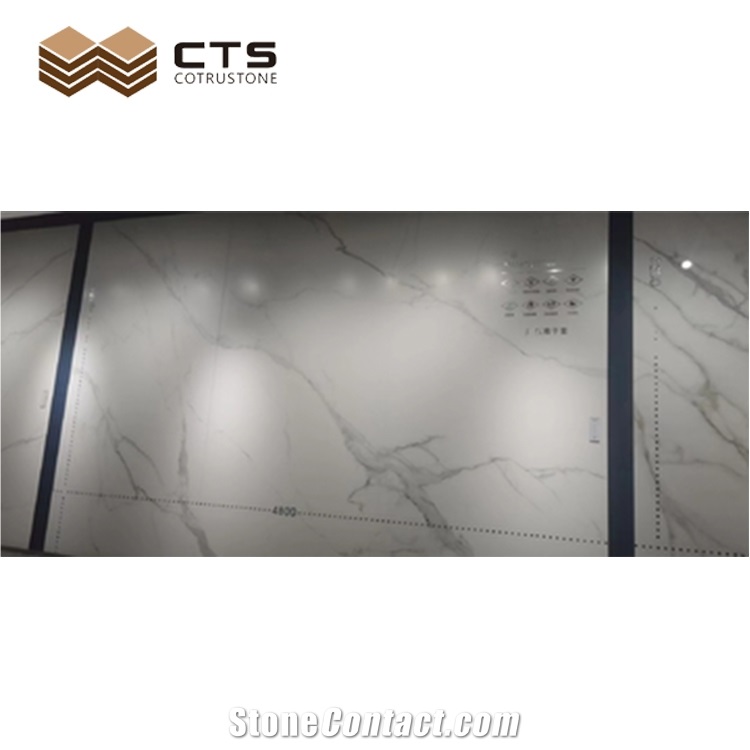 Sintered Stone Luxury Veins Back TV Wall Custom Design