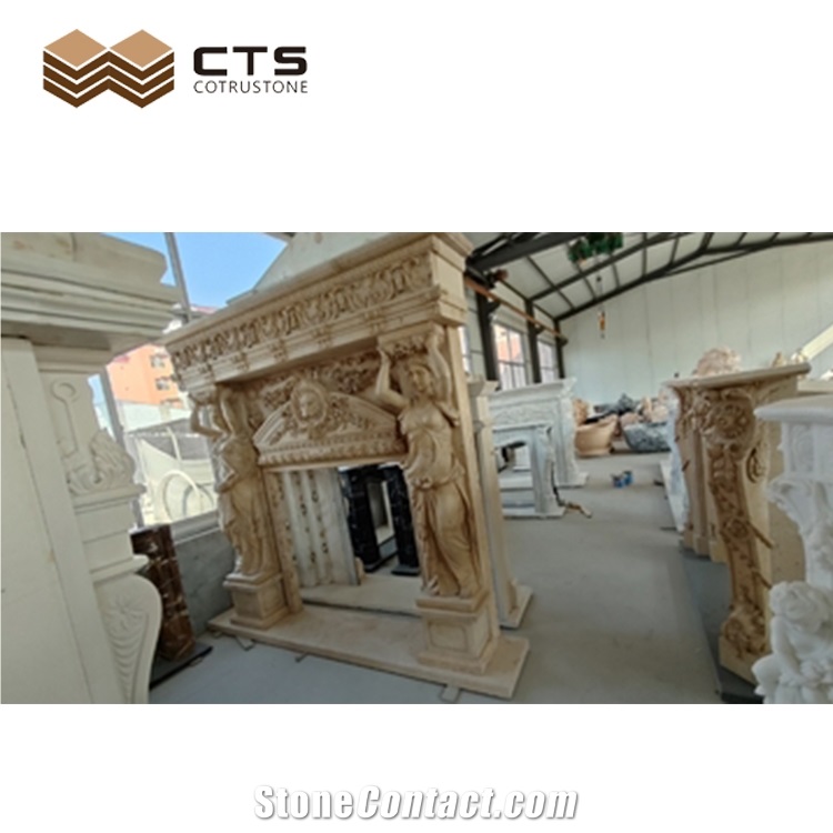 Promotion Cheap Price Marble Fireplace Western Style Mantel