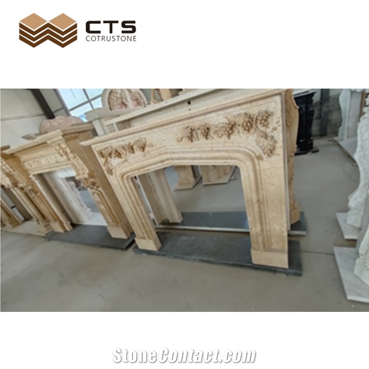 Promotion Cheap Price Marble Fireplace Western Style Mantel