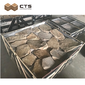 Hot In Australia Dark Brown Slate For Wall Cladding Flagstone