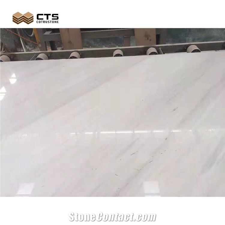 Polished White Polaris Marble Slab Cheap Factory Price Tile