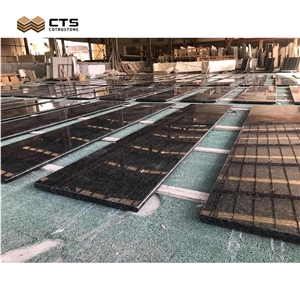 Pure Black Bullnose Edge Countertop Wholesale Machine Cut