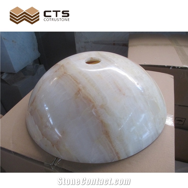 White Onyx Sink In Stock Customize Style Good Looking Luxury