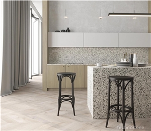 Taurus Terrazzo White Kitchen Countertops