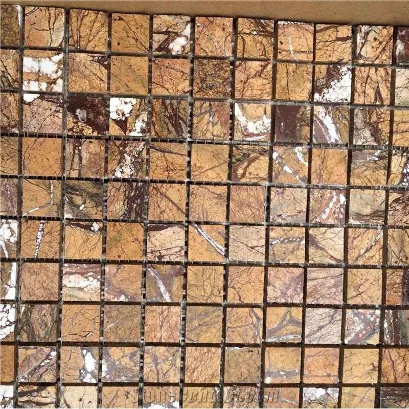 Rain Forest Gold Square Marble Tile