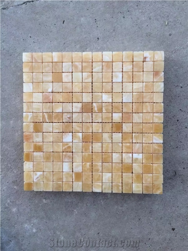 Square Honey Onyx Mosaic Tile