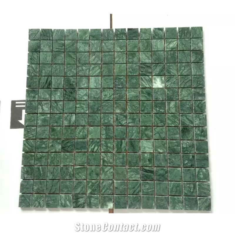 Square Polishing Indian Green Marble Mosaic