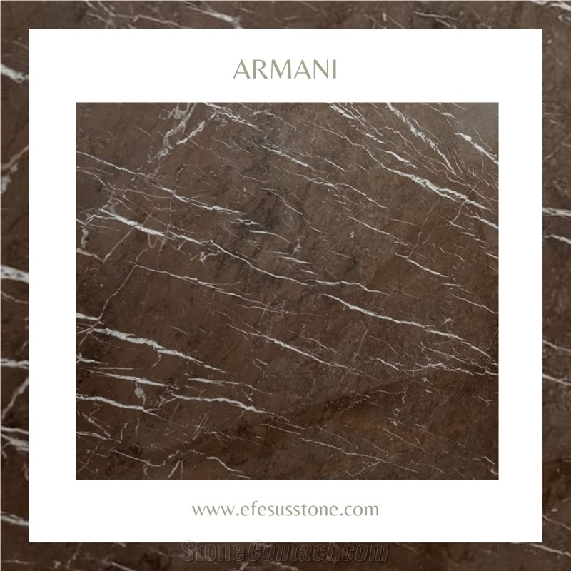 Armani Brown Marble Slabs, Tiles