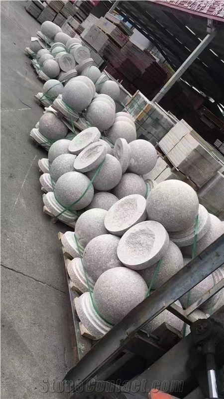 Grey Granite Barriers Bollards Barricades Grey Stone Balls
