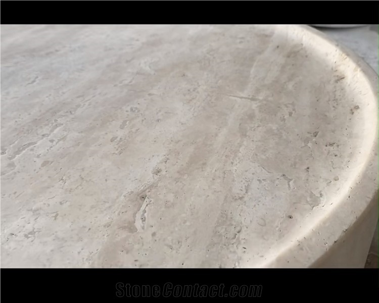 Factory Round Travertine Marble Coffee Table Home Decor