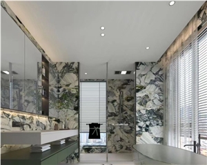 Luxurious Modern Decor Natural Stone Ice Green Marble Slab