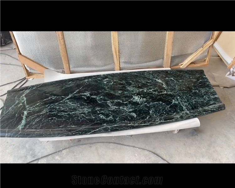Natural Empress Green Marble Stone Console Tea Coffee Table
