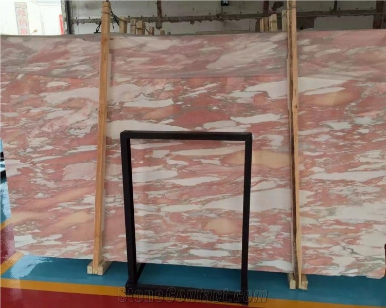 Natural Pink Norwegian Rose Marble Slabs Tiles Floor Wall