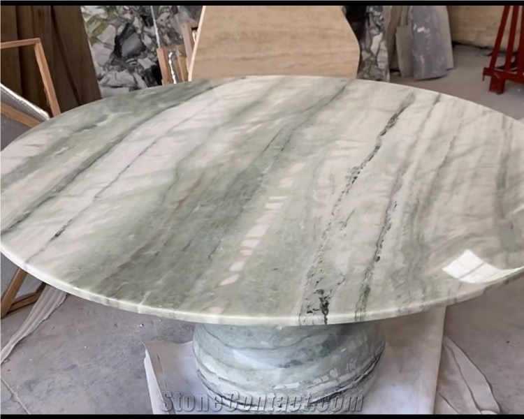 Natural Stone Green Fairy Verderra Marble Dinning Table