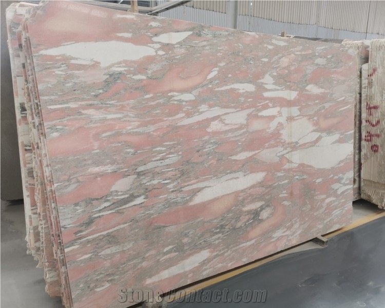 Pink Norwegian Rose Marble Slabs Wall Floor Tiles