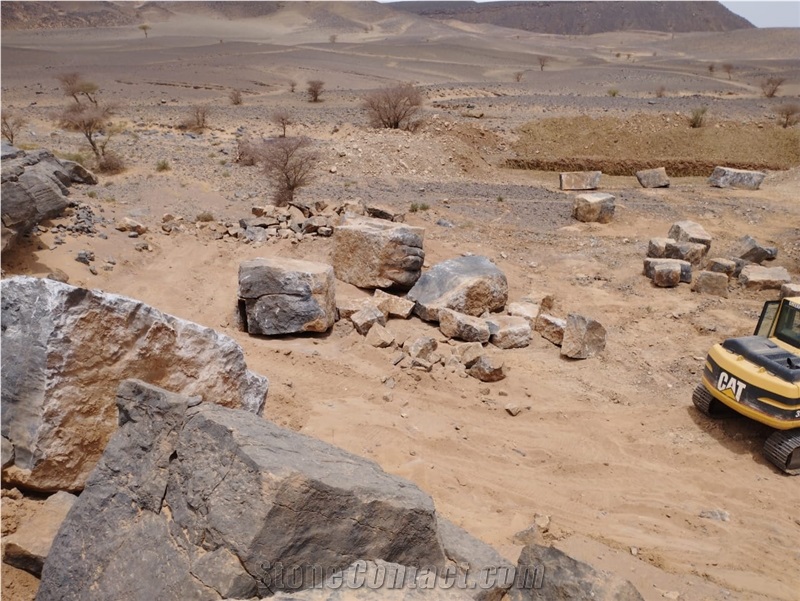 Sidi Ali Tafraout Errachidia Fossil Black Marble Quarry