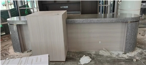 White And Black Cement Terrazzo Bar Tops