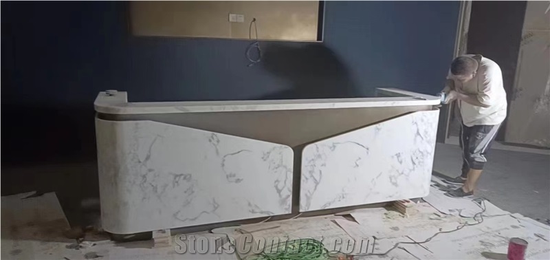 Calacatta White Marble Reception Tables