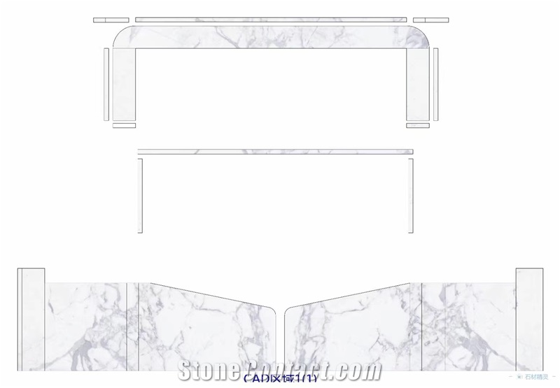 Calacatta White Marble Reception Tables