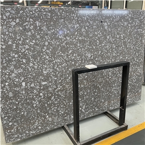 Home Decor Material Grey Terrazzo Stone Slabs Tile For Floor