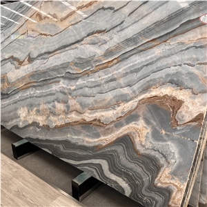 Book Match Impression Lafite Marble Slabs For Wall Design