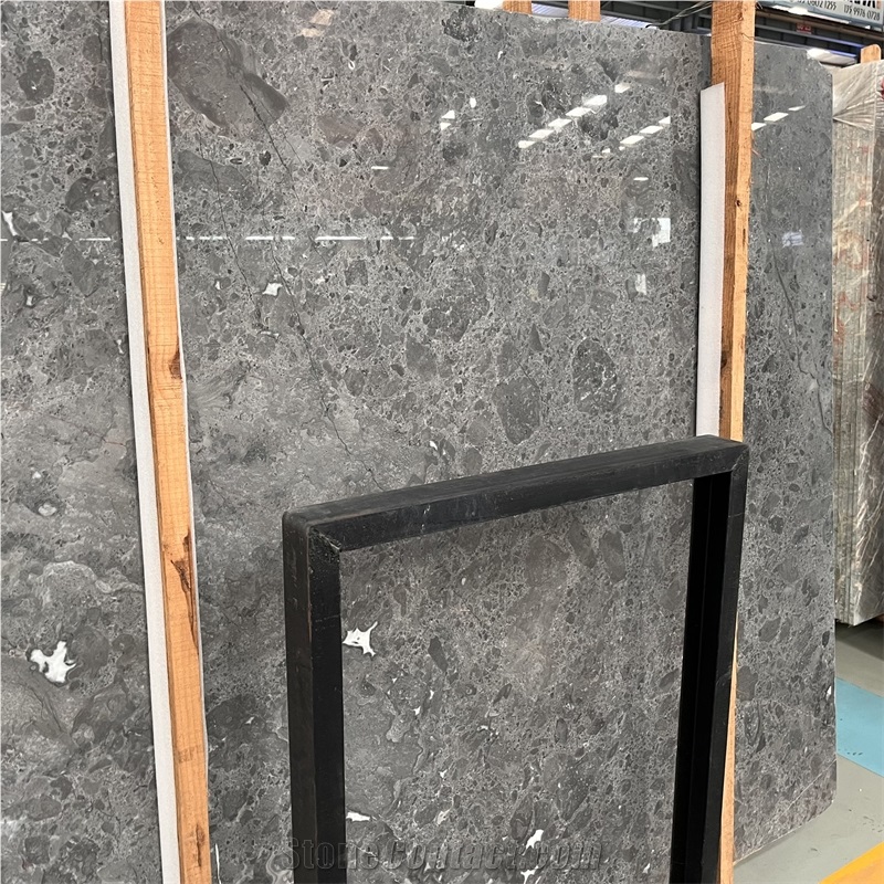 Factory Directly Good Price Blue Star Grey Marble Slab Wall