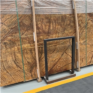 Good Design Polished Fancy Brown Marble Slab For Hotel Wall