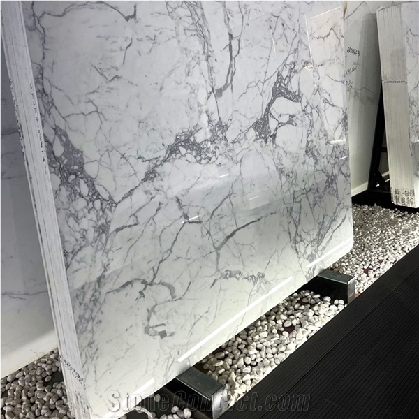 High Quality Statuario White Marble Slabs For Wall And Floor
