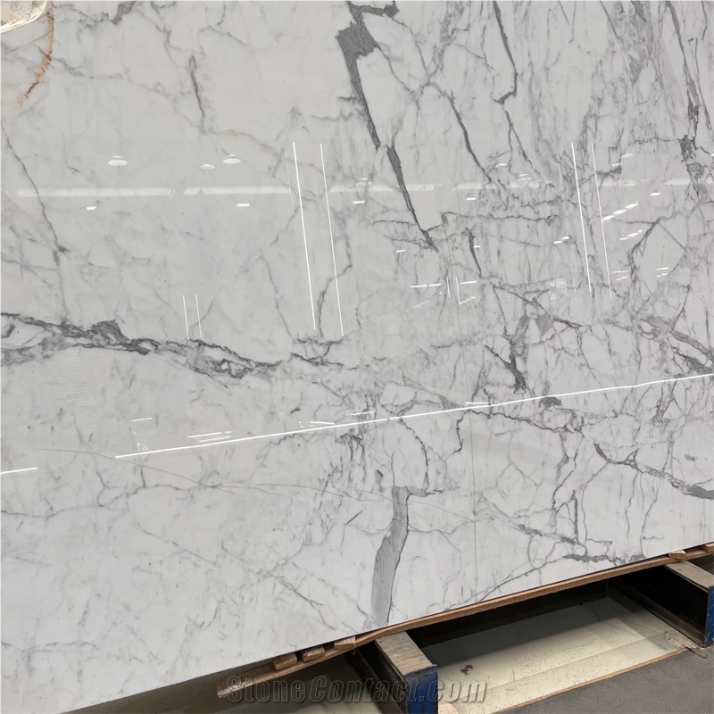 Italy Calacatta White Marble Slabs For Home Wall Background