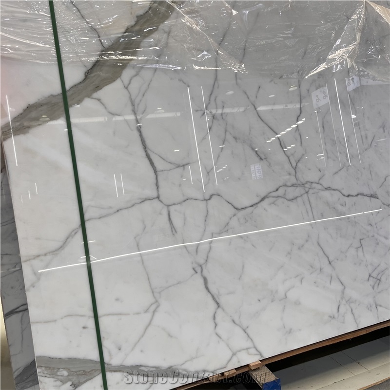 Italy Calacatta White Marble Slabs For Home Wall Background
