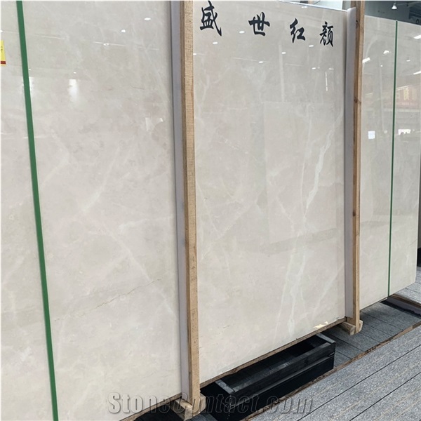 Natural China Aran White Marble Slab For Hotel Villa Project