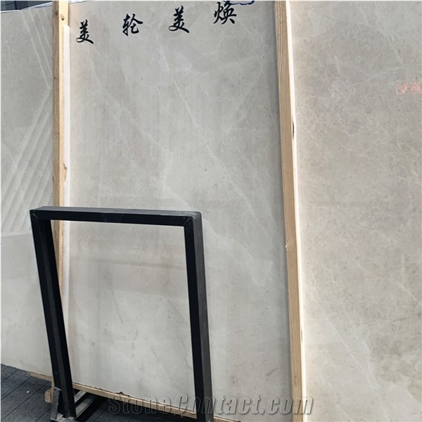 Natural China Aran White Marble Slab For Hotel Villa Project