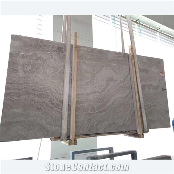 Wholesale Polished Light Grey Marble Slabs Project Material