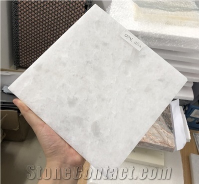 Vietnam Opal White Marble Jumbo Size Slab