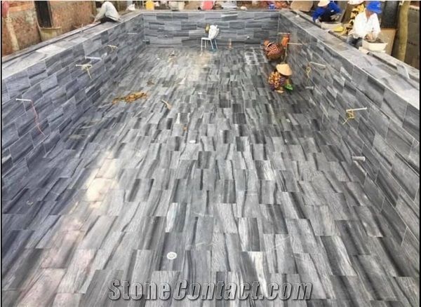 Black Marble Tile With White Veins Black Marble Stone