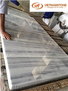 White Marble Stone With Black Striped Veins