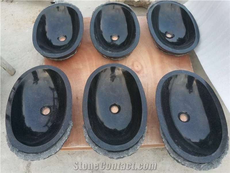 Stone Design Granite Shanxi Black Vessel Oval Counter Sinks