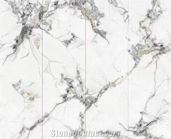 2600X800mm Marble Look Sintered Stone Slab Wall Panels