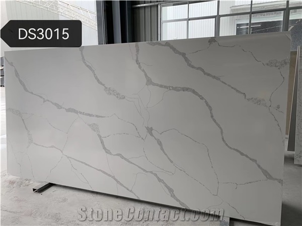 Carrara White Man Made Artificial Marble Engineered Stone