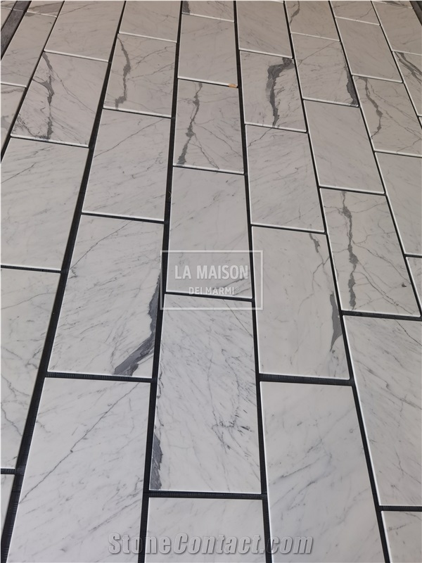 Calacatta White Natural Marble Polished Thin Tiles