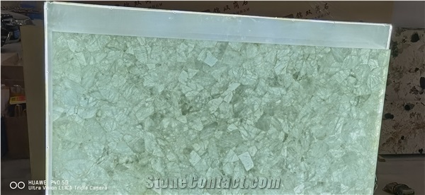 White Quartz Semiprecious Stone Slabs-China
