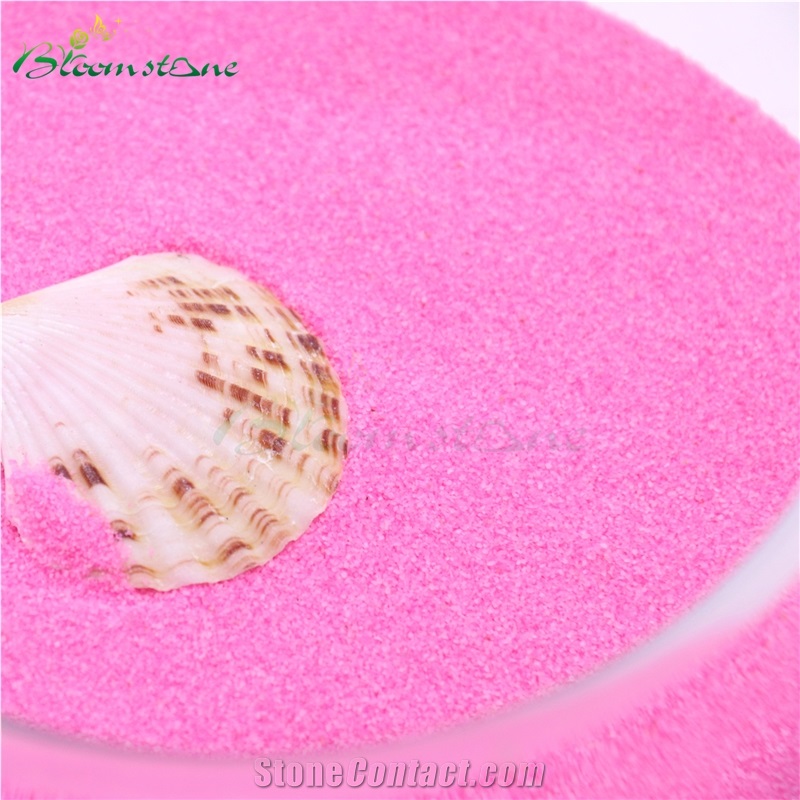 Deyed Sand Pink Colored Sand For  Aquarium