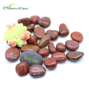 Natural Stone Red High Polished Pebble Stone