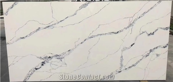 AMQ-1212 Quartz,Artificial Stone,Calacatta White Quartz