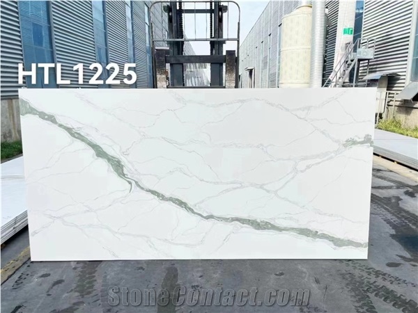 AMQ-1225 Quartz,Artificial Stone,Calacatta White Quartz