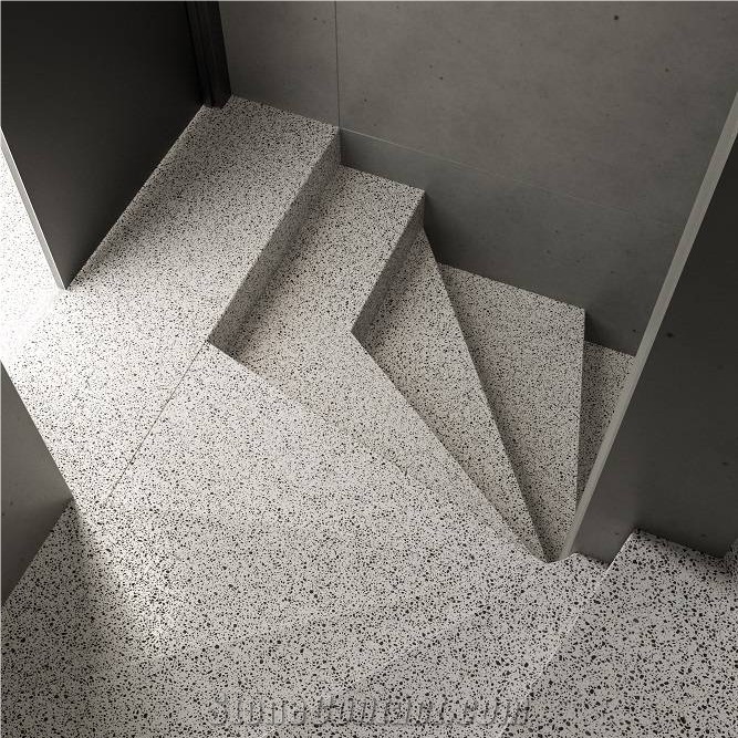 Taurus White Terrazzo Staircase