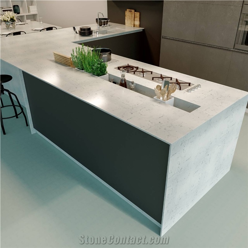 Noble Areti Bianco Quartz Kitchen Countertop