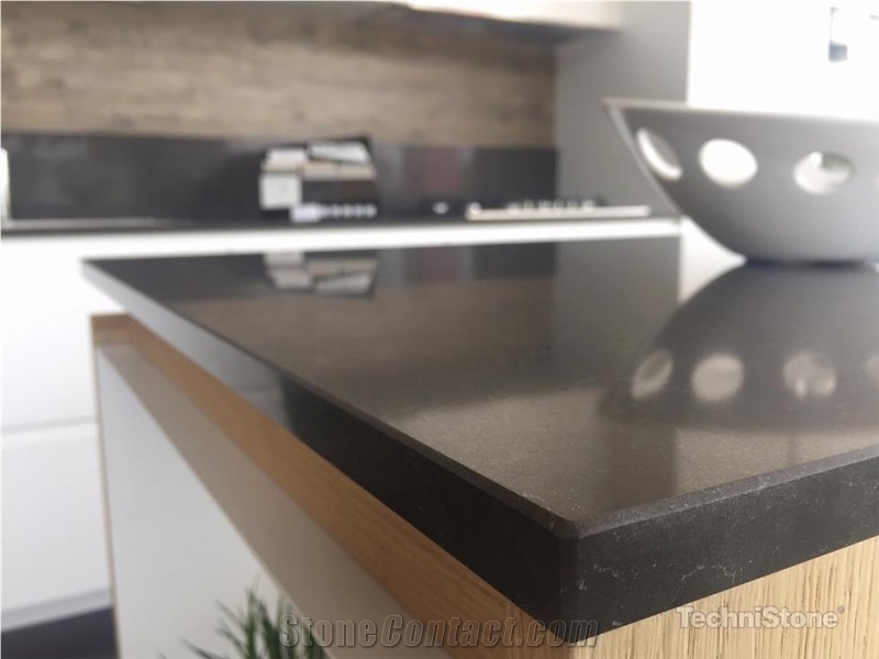 Noble Pietra Grey Quartz Kitchen Countertops