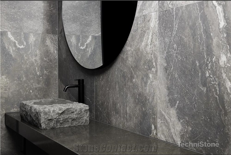 Noble Pietra Grey Quartz Bathroom Countertop