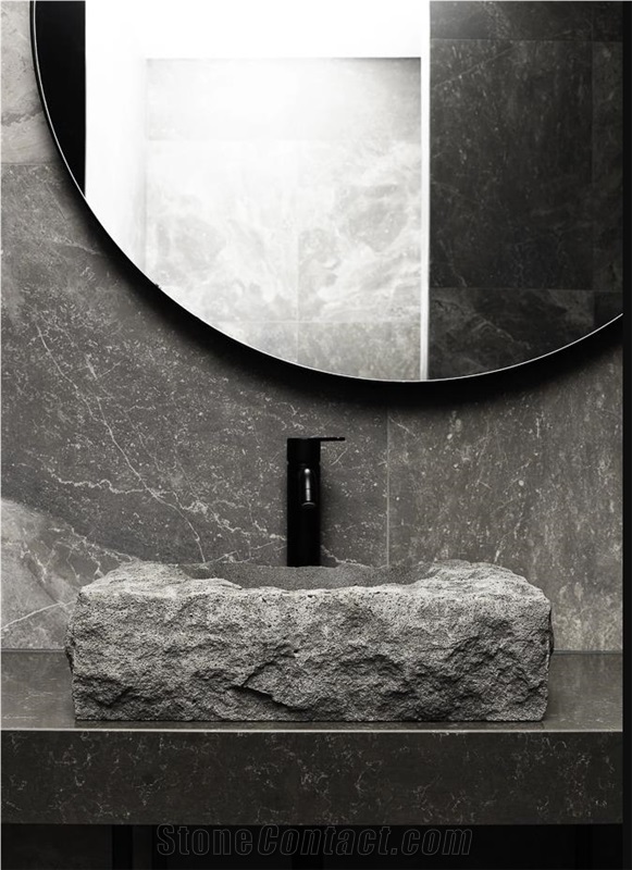 Noble Pietra Grey Quartz Bathroom Countertop